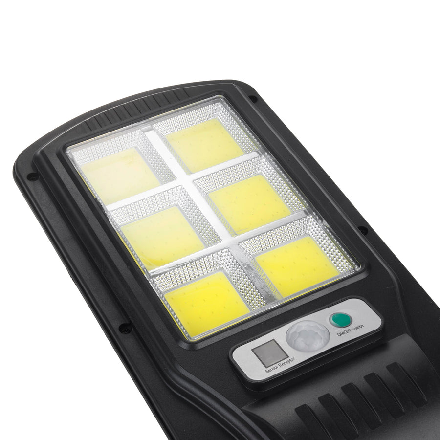 Poste solar LED com sensor de movimento e controle remoto Maclean IP54, 4W, 400lm, 6500K, Li-ion 1200 mAh, 3 modos de operação MCE446
