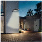 Poste solar LED com sensor de movimento e controle remoto Maclean IP54, 4W, 400lm, 6500K, Li-ion 1200 mAh, 3 modos de operação MCE446