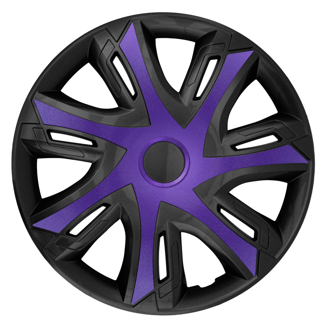 NRM N-Power 15'' bicolor violeta/negro tapacubos negro/morado 4 unidades.