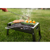 Churrasco dobrável para acampamento, viagem, jardim portátil de carvão