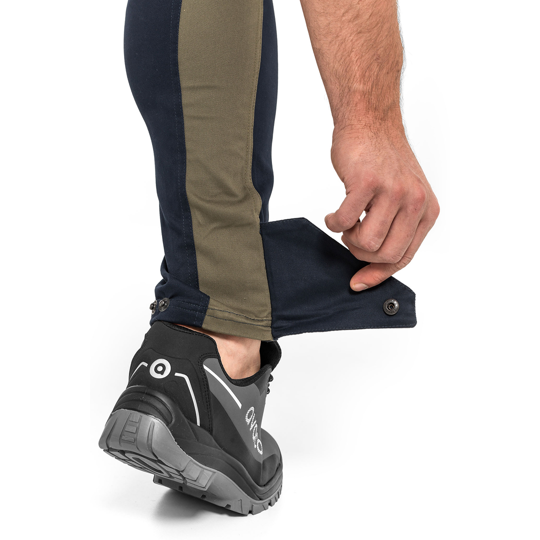 Pantalones de cintura TUBBOS en azul marino/oliva, talla 50