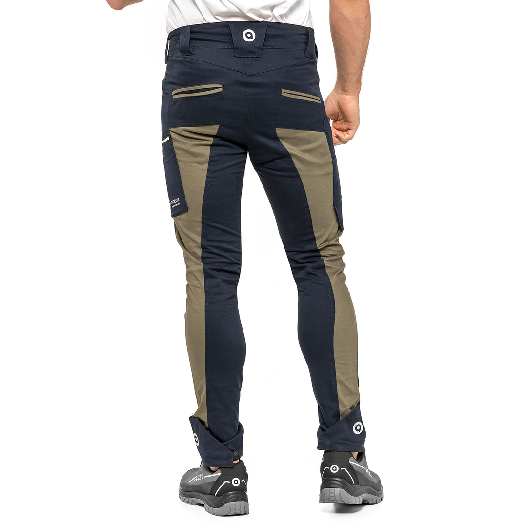 Pantalones de cintura TUBBOS en azul marino/oliva, talla 56