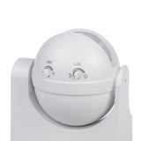 Sensor de movimento infravermelho Maclean MCE358 W Sensor PIR de 180° com sensor infravermelho de crepúsculo IP44 | Uso interno e externo | Alcance até 12 m | Carga de 300/1200 W