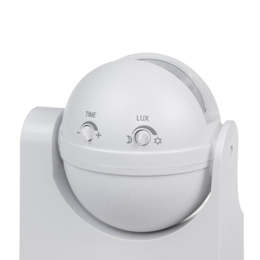Sensor de movimento infravermelho Maclean MCE358 W Sensor PIR de 180° com sensor infravermelho de crepúsculo IP44 | Uso interno e externo | Alcance até 12 m | Carga de 300/1200 W