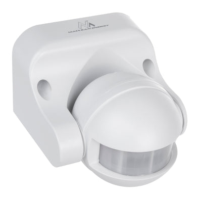 Sensor de movimento infravermelho Maclean MCE358 W Sensor PIR de 180° com sensor infravermelho de crepúsculo IP44 | Uso interno e externo | Alcance até 12 m | Carga de 300/1200 W