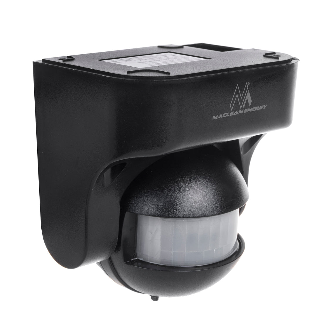 Sensor de movimento infravermelho Maclean MCE358 B Sensor PIR de 180° com sensor infravermelho de crepúsculo IP44 | Uso interno e externo | Alcance até 12 m | Carga de 300/1200 W