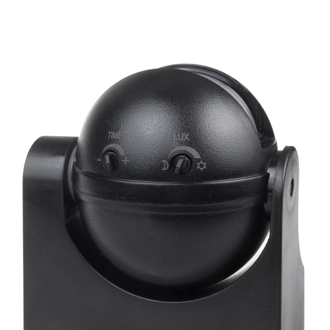 Sensor de movimento infravermelho Maclean MCE358 B Sensor PIR de 180° com sensor infravermelho de crepúsculo IP44 | Uso interno e externo | Alcance até 12 m | Carga de 300/1200 W