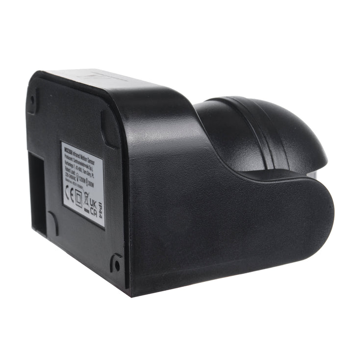 Sensor de movimento infravermelho Maclean MCE358 B Sensor PIR de 180° com sensor infravermelho de crepúsculo IP44 | Uso interno e externo | Alcance até 12 m | Carga de 300/1200 W