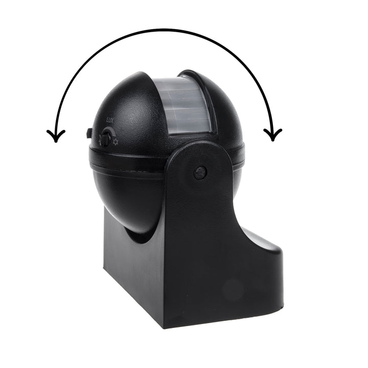 Sensor de movimento infravermelho Maclean MCE358 B Sensor PIR de 180° com sensor infravermelho de crepúsculo IP44 | Uso interno e externo | Alcance até 12 m | Carga de 300/1200 W