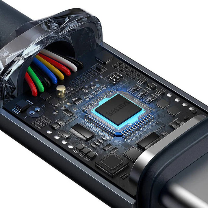 USB-C PD 2.0 1.2m Cabo Baseus Crystal CAJY000601 Carga Rápida 3.0 100W