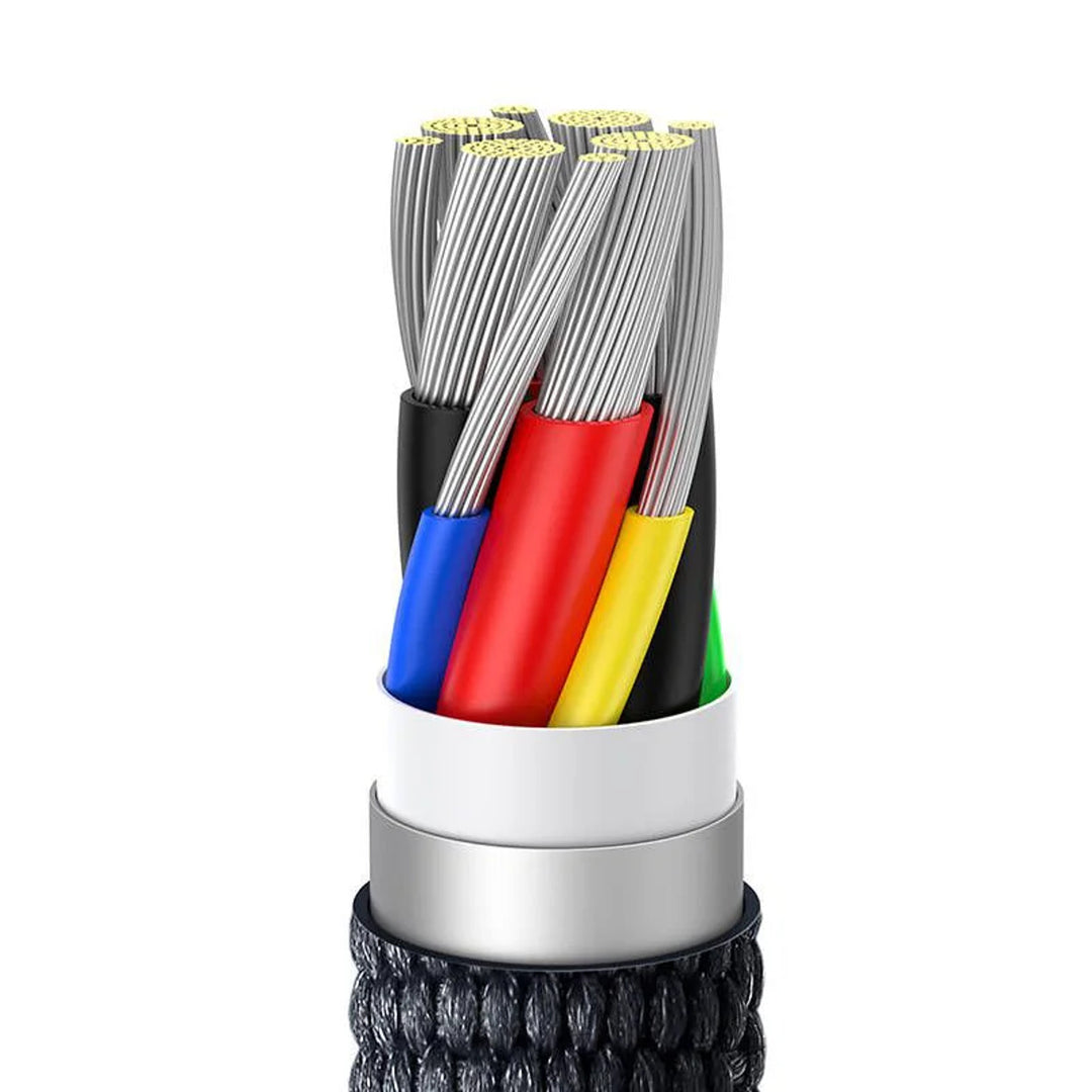 USB-C PD 2.0 1.2m Cabo Baseus Crystal CAJY000601 Carga Rápida 3.0 100W