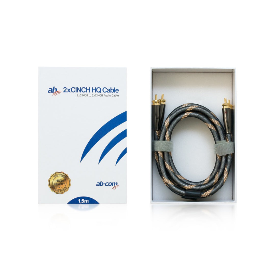 Comprimento do cabo de conexão de áudio HQ 2x CINCH-CINCH 1,5 m