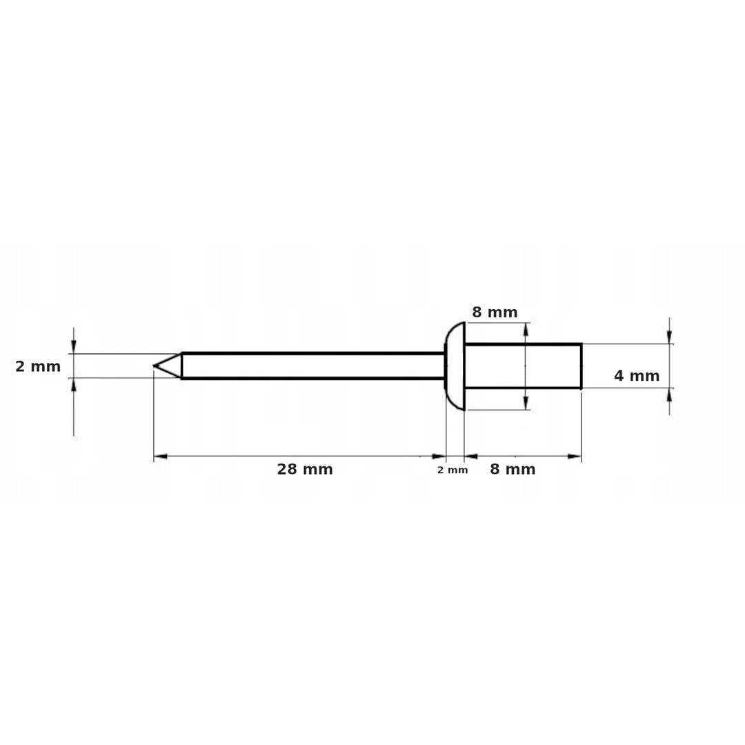 Rebites 4x8 - Golden Oak (Pack - 100 Peças) COMBINADOS