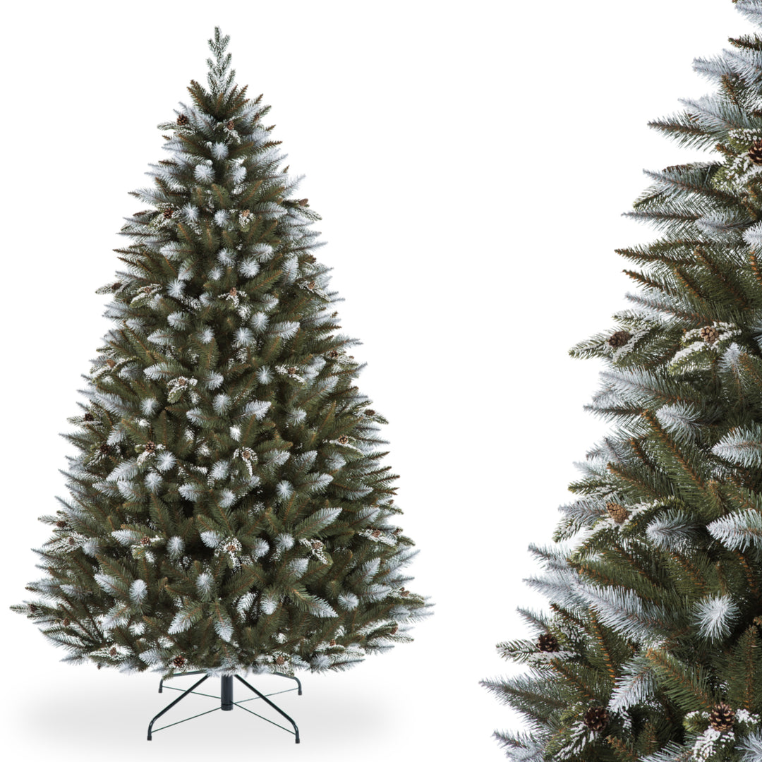 Abeto coberto de neve de árvore de Natal de PVC premium com galhos de PE 180