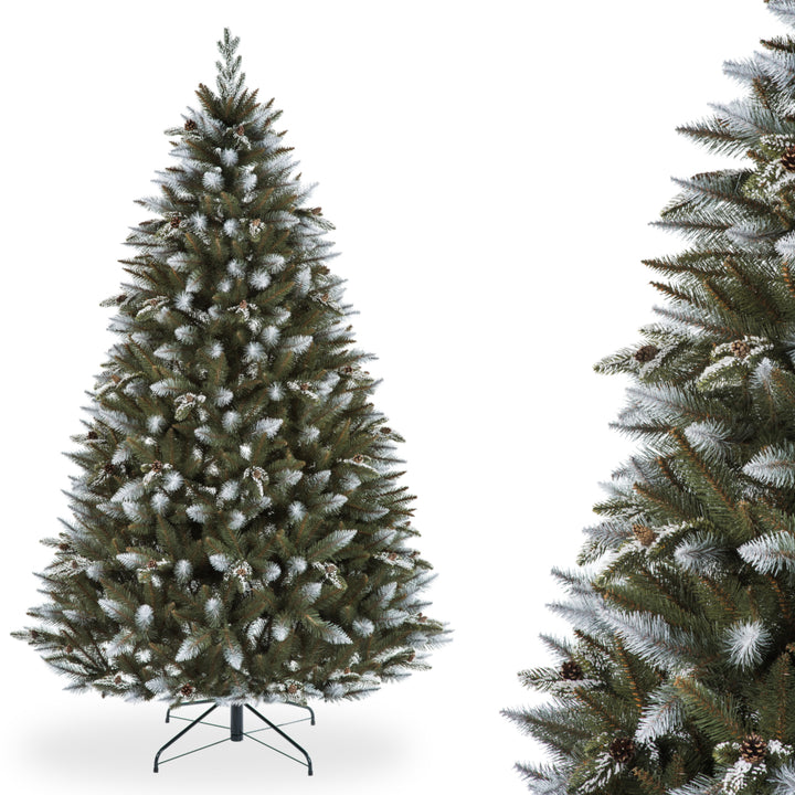 Abeto coberto de neve de árvore de Natal de PVC premium com galhos de PE 180
