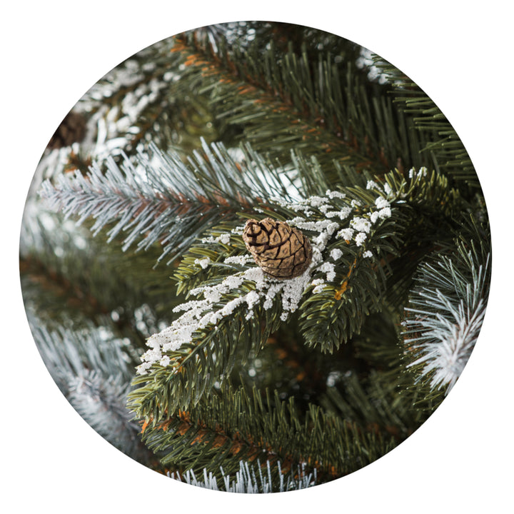 Abeto coberto de neve de árvore de Natal de PVC premium com galhos de PE 180