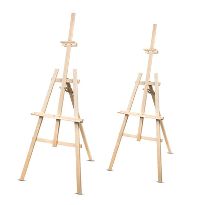 Woodok Juego de dos caballetes de 150 cm de madera de haya
