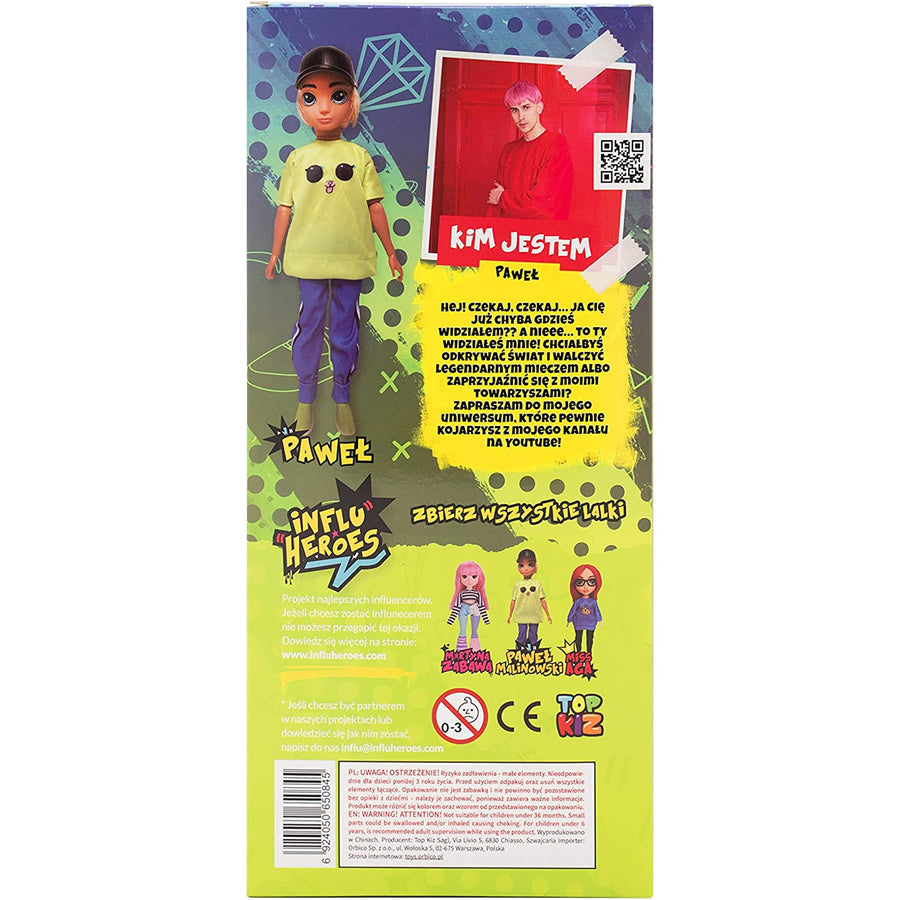 Influ Heroes Pawel Malinowski muñeco de 30 cm con accesorios