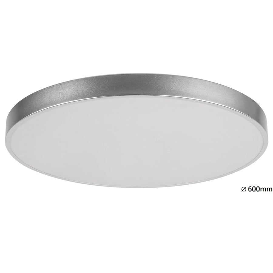 Candeeiro de teto Tesia, ind. Teto.LED 60W, prateado, D60cm - luminária de teto