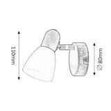 Lampa ścienna Soma spot E14 1x40W antic marrón crema