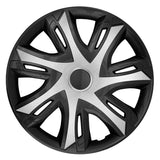Calotas 14" NRM N-Power bicolor prata/preto 4 unid.
