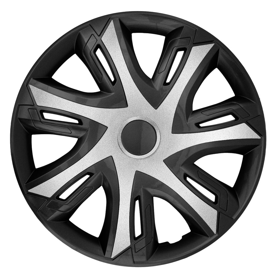 Calotas 14" NRM N-Power bicolor prata/preto 4 unid.