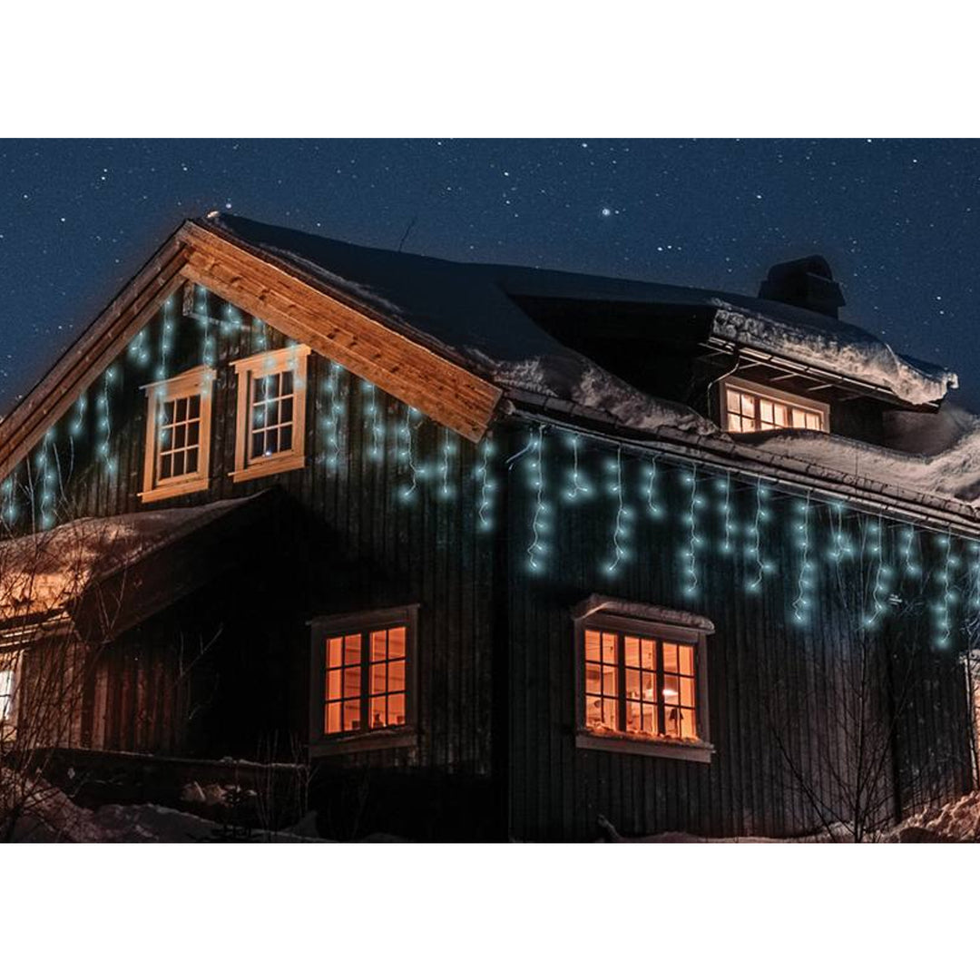 Guirlanda luminosa ML50Z 100 pingentes de gelo 500 Led 15m branco frio IP44