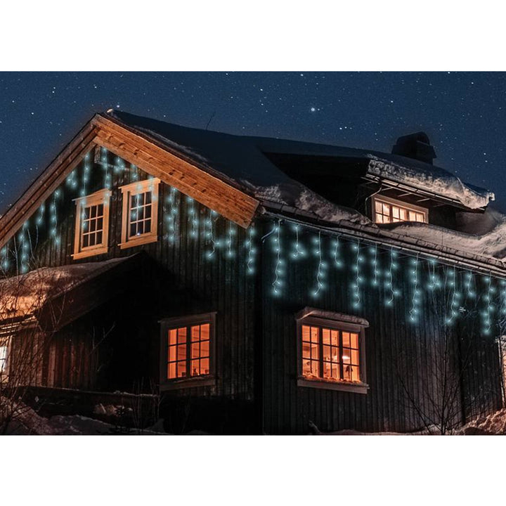 Guirlanda luminosa ML50Z 100 pingentes de gelo 500 Led 15m branco frio IP44