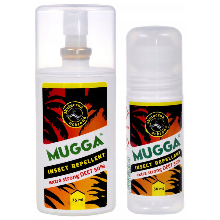 Zestaw Mugga Spray Fuerte + Roll On 50% Deet Mugga