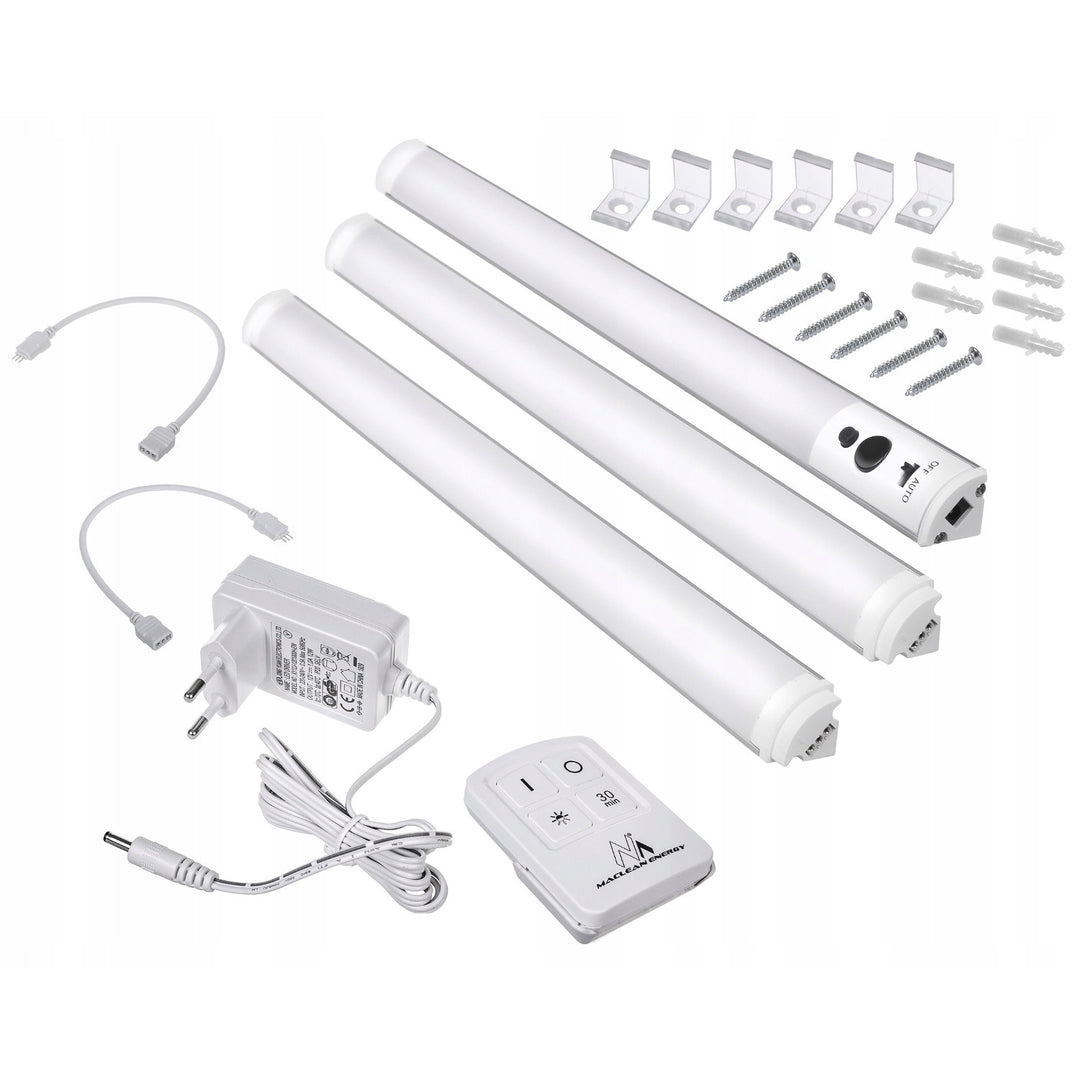 Faixa de iluminação LED sob o gabinete + controle remoto