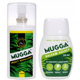 Mugga spray 9,5% 75ml para mosquitos carrapatos + Loção calmante 50ml