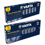 Conjunto de pilhas alcalinas Varta Industrial AA AAA 20 unid.