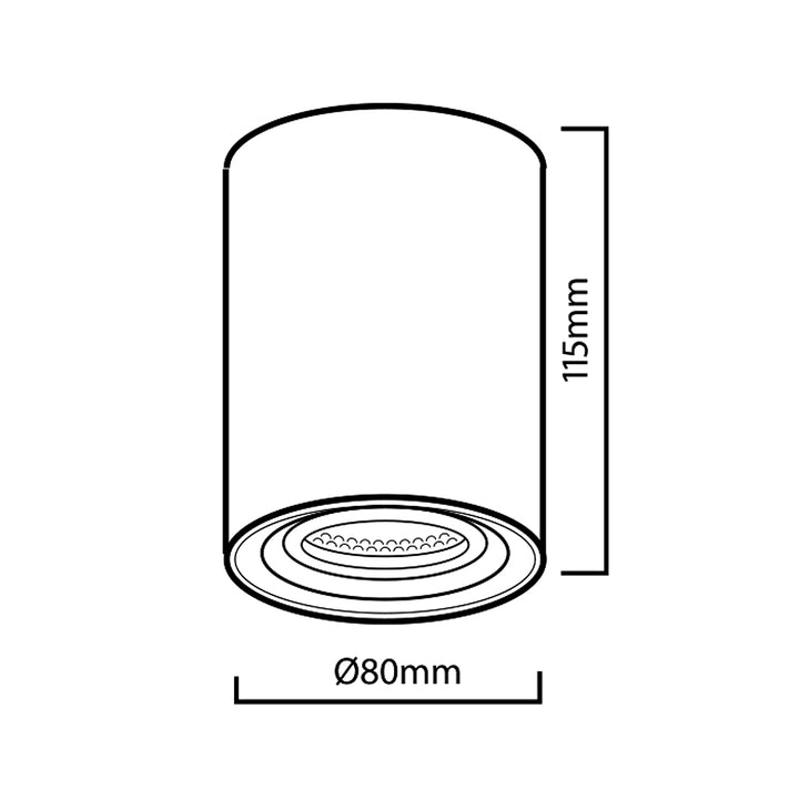 3x Maclean Round Plafond Blanco MCE422 + 3x Bombilla LED GU10 5W 4000K