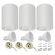 3x Maclean Plafond Redondo Branco MCE422 + 3x Lâmpada LED GU10 5W 4000K