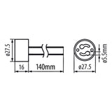 Luminária embutida MCE462 B 7W preta + GU10