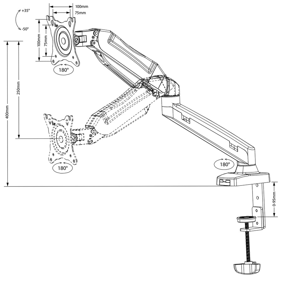 Suporte giratório para laptop Maclean MC-860 + MC-764