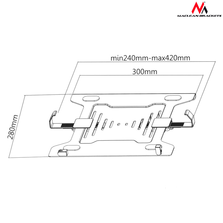 Maclean MC-883 soporte giratorio para ordenador portátil de sobremesa