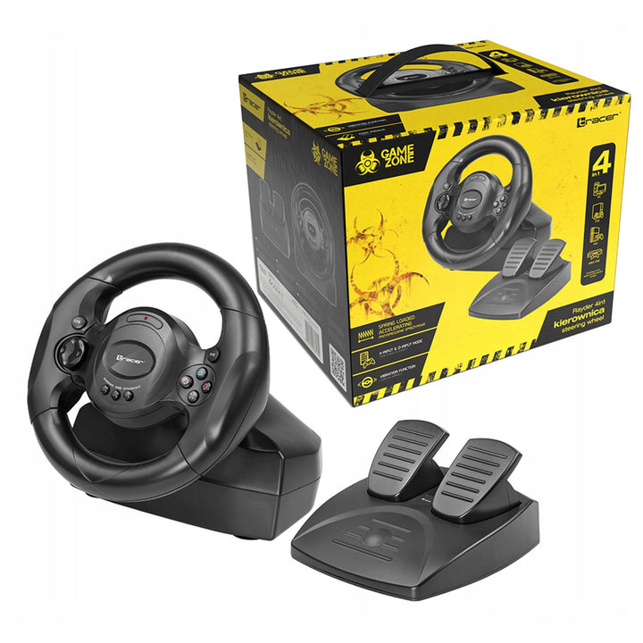 Tracer Rayder Volante 4 em 1 com Pedais + USB - Cabo MicroUSB Tipo B 1 m