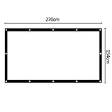 Maclean MC-982 Tela de projeção 120 "Tela dobrável 265x149cm Ângulo de visão 179 ° Ganchos de tensão Quadro 25mm 16:9
