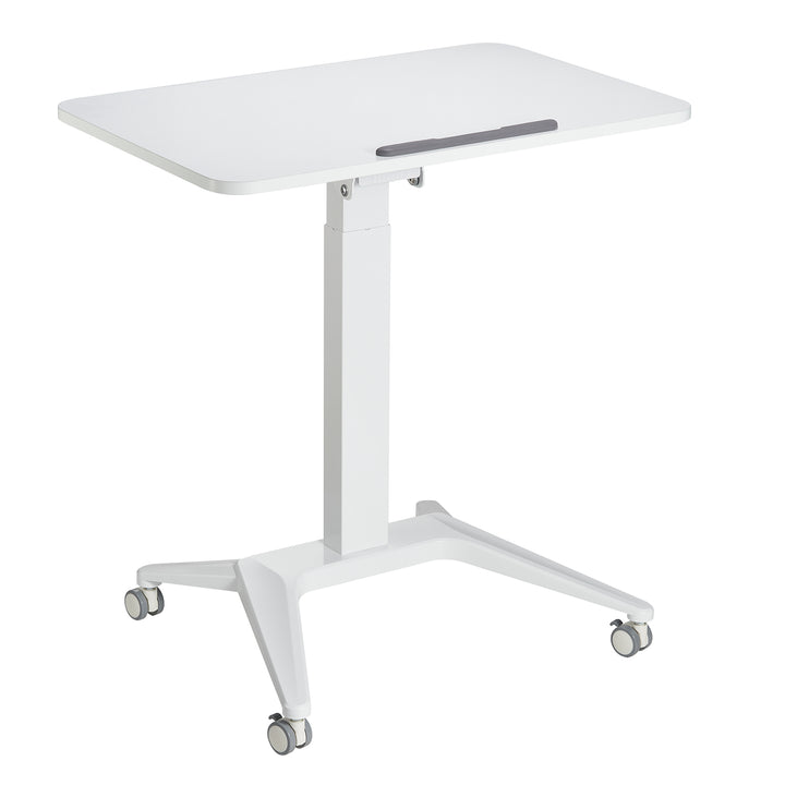 Mesa para portátil Maclean MC-453W, regulação pneumática em altura, 80 x 52 cm, 8 kg máx., 109 cm de altura, branca