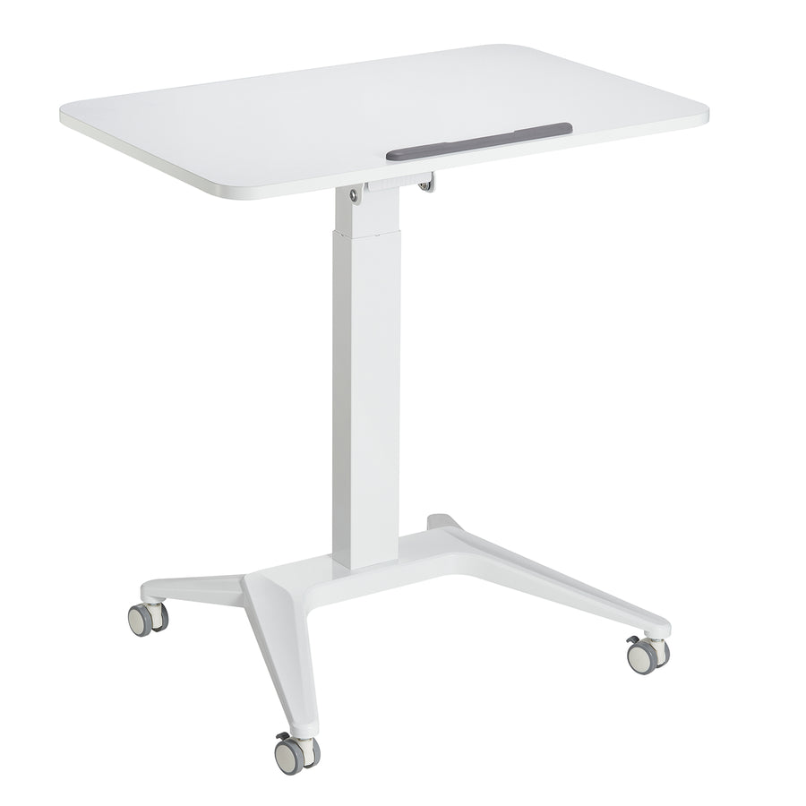 Mesa para portátil Maclean MC-453W, regulação pneumática em altura, 80 x 52 cm, 8 kg máx., 109 cm de altura, branca