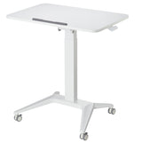 Mesa para portátil Maclean MC-453W, regulação pneumática em altura, 80 x 52 cm, 8 kg máx., 109 cm de altura, branca