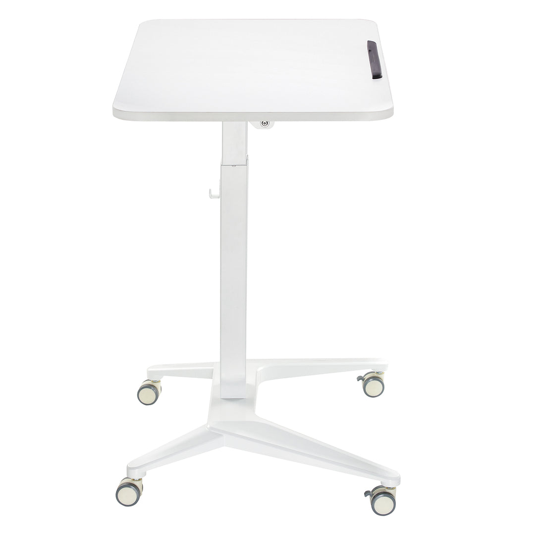 Mesa para portátil Maclean MC-453W, regulação pneumática em altura, 80 x 52 cm, 8 kg máx., 109 cm de altura, branca