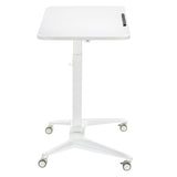 Mesa para portátil Maclean MC-453W, regulação pneumática em altura, 80 x 52 cm, 8 kg máx., 109 cm de altura, branca