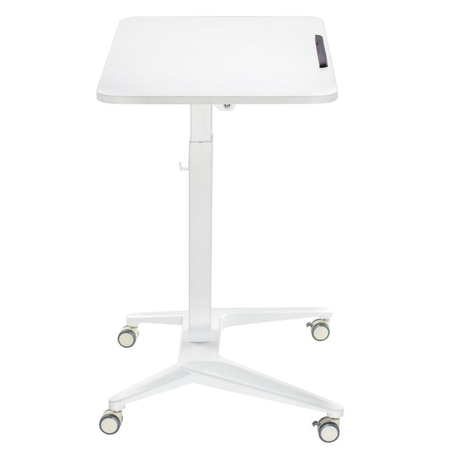 Mesa para portátil Maclean MC-453W, regulação pneumática em altura, 80 x 52 cm, 8 kg máx., 109 cm de altura, branca