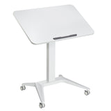Mesa para portátil Maclean MC-453W, regulação pneumática em altura, 80 x 52 cm, 8 kg máx., 109 cm de altura, branca