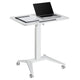 Mesa para portátil Maclean MC-453W, regulação pneumática em altura, 80 x 52 cm, 8 kg máx., 109 cm de altura, branca