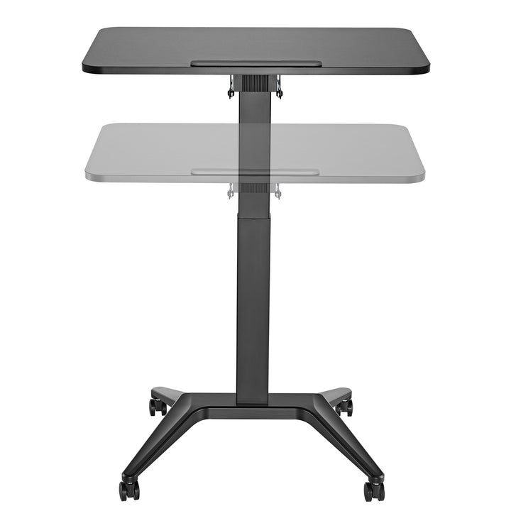 Mesa para portátil Maclean MC-453B, ajuste pneumático em altura, 80 x 52 cm, 8 kg máx., 109 cm de altura, preta