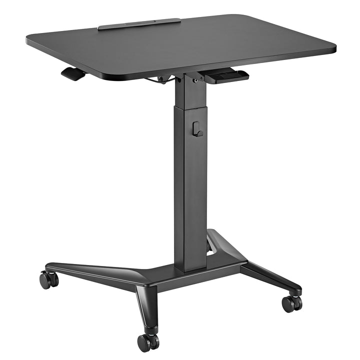 Mesa para portátil Maclean MC-453B, ajuste pneumático em altura, 80 x 52 cm, 8 kg máx., 109 cm de altura, preta