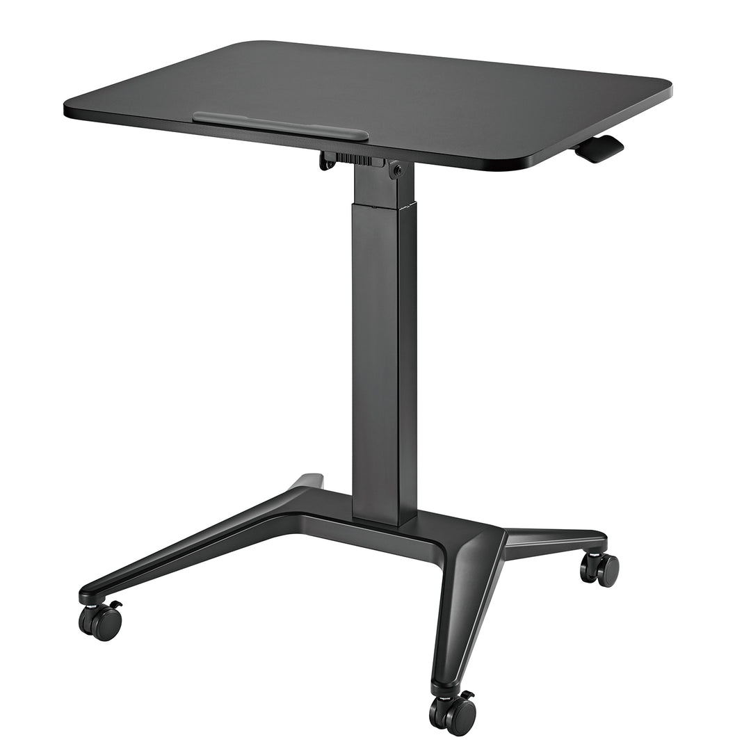 Mesa para portátil Maclean MC-453B, ajuste pneumático em altura, 80 x 52 cm, 8 kg máx., 109 cm de altura, preta